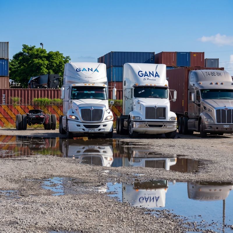 GANA — Unidades en patio con contenedores